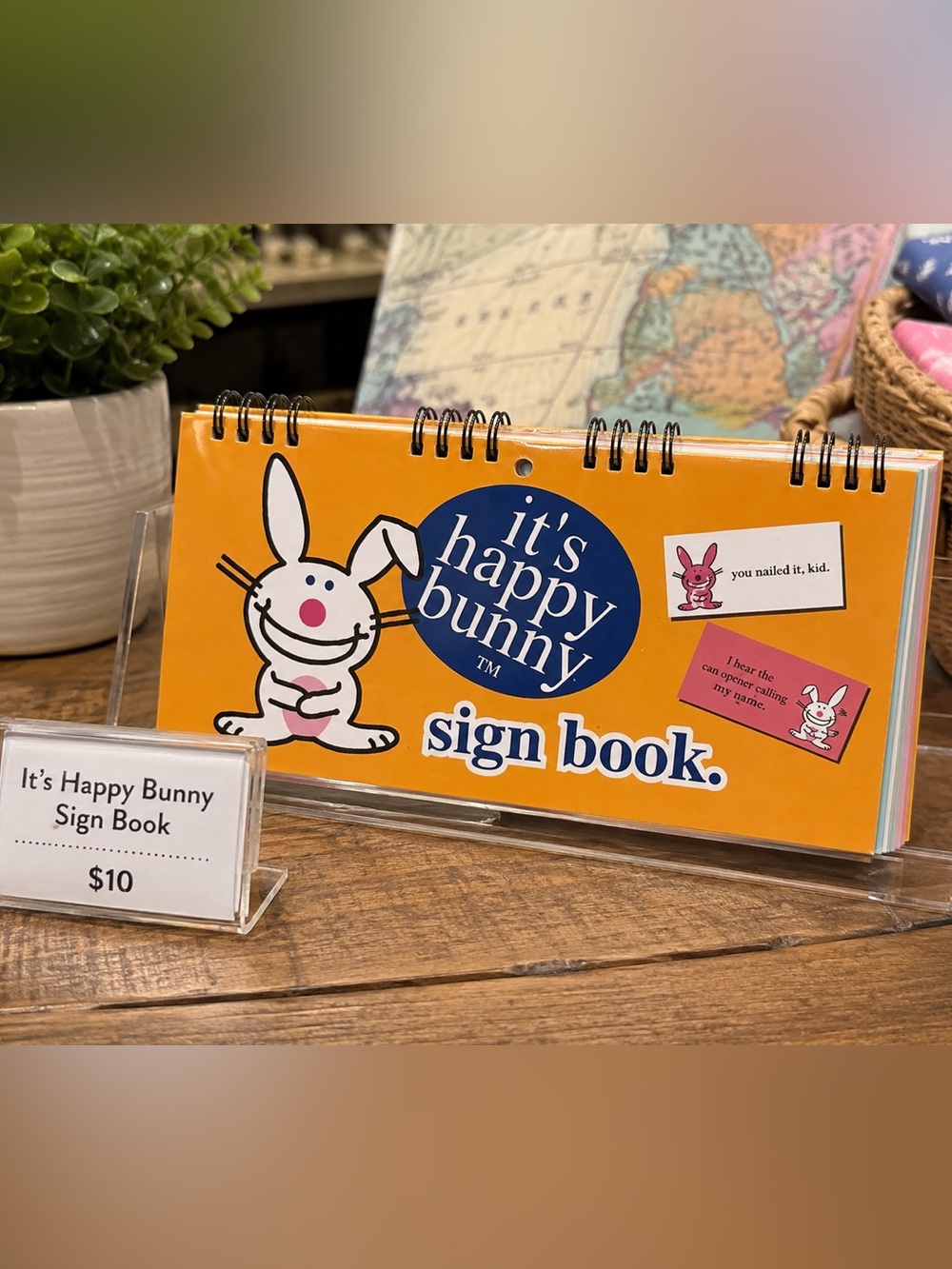 It's Happy Bunny Sign Book  novelty flip sassy phrases illustrated by Jim Benton